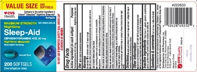 Cvs Sleep Aid Diphen 50 mg 200ct Bottle Label